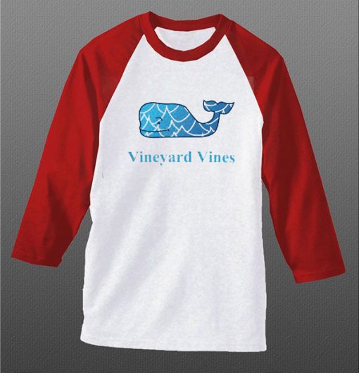 Vineyard Vines white red sleeve raglan t shirts