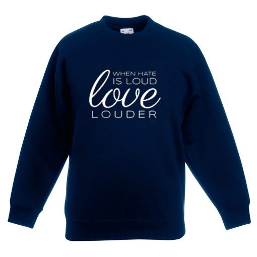 When Hate is Loud Blue Navy Sweatshirts