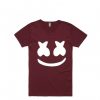 kids mello marshmellow maroon t shirts