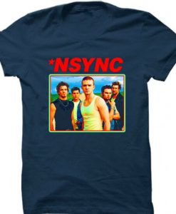 nsync retro grey asphlat blue navy t shirts