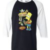 the Simpson Bart Junk Food Grey Asphalt White sleeves Tshirts