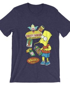 the Simpson Bart Junk Food Purple T Shirt