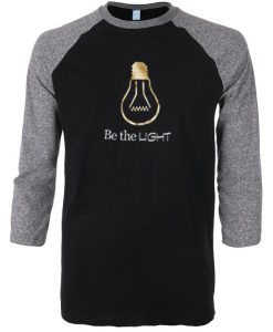 Be Light Black Grey Sleeves Raglan T shirts