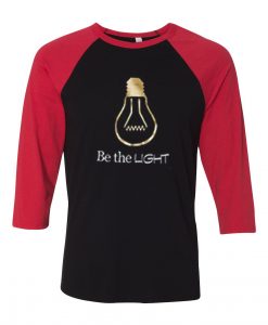 Be Light Black Red Sleeves Raglan T shirts