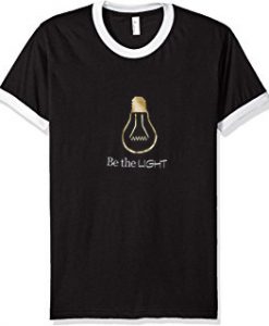 Be Light Black Whtie Ringer Tshirts