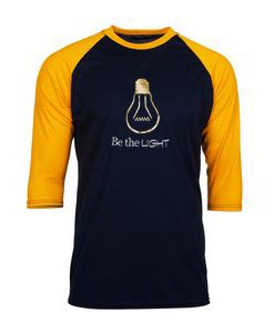 Be Light Black Yellow Sleeves Raglan T shirts