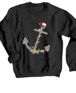 Captain Christmas Anchor Black Sweatshirts