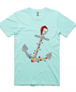 Captain Christmas Anchor Green Mint Tshirts