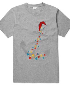 Captain Christmas Anchor Grey Tshirts