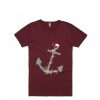 Captain Christmas Anchor Maroon Tees