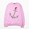 Captain Christmas Anchor Pink Sweatshirts