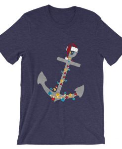 Captain Christmas Anchor Purple Tees