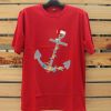 Captain Christmas Anchor Red Tshirts