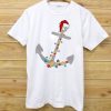 Captain Christmas Anchor White Tshirts