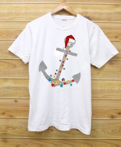 Captain Christmas Anchor White Tshirts