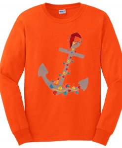 Captain Christmas Anchor Yellow Orange Sweatshirts