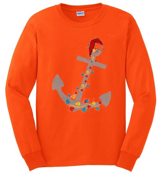 Captain Christmas Anchor Yellow Orange Sweatshirts