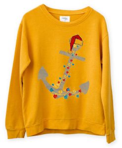 Captain Christmas Anchor Yellow Sweatshirts