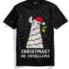 Christmas No Probllama Black Tshirts