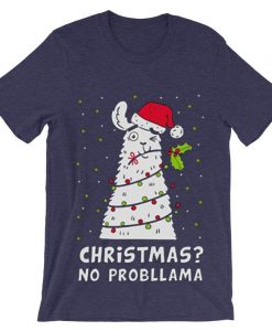 Christmas No Probllama Purple Tshirts