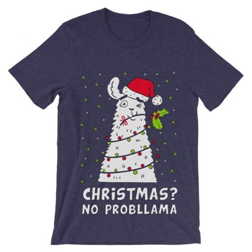 Christmas No Probllama Purple Tshirts