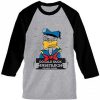 Donald Duck Jailed Grey Black Raglan Tees