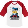 Donald Duck Jailed White Red Raglan Tees