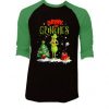 Drink Up Grinches Black Green Sleeves Raglan Tshirts