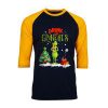 Drink Up Grinches Black Yellow Sleeves Raglan Tshirts