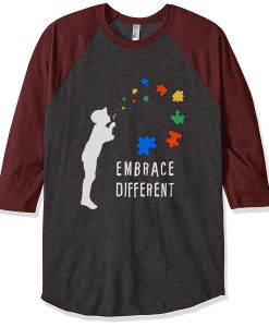 Embarace Different Grey Brown Raglan Tshirts