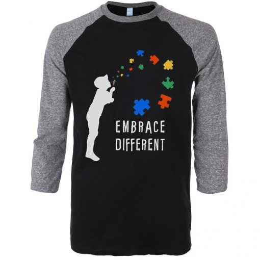 Embarace Different Grey Yellow Raglan T shirts