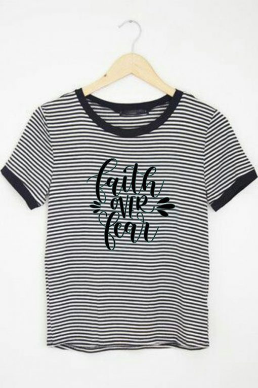 FAITH FEAR zebra ringer tees