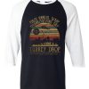 First Annual WKRP FunnyThanksgiving Black White Sleeves Raglan T-shirt