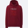 Free Hong Kong Maroon Hoodie