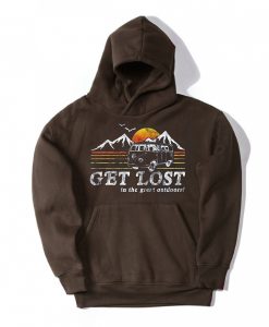 Get Lost Brown Hoodie