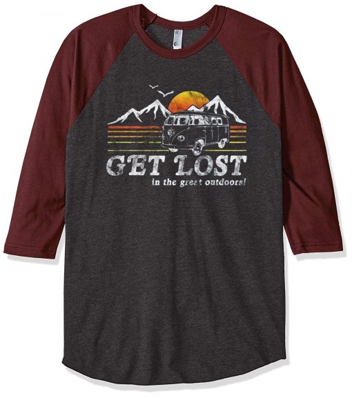 Get Lost Grey Brown Sleeves Raglan T shirts