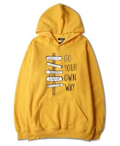 Go Your Own Way Yellow Hoodie