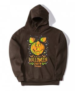 Happy Halloween Disney 2019 Brown Hoodie