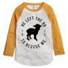 He Left The 99 To Rescue Me WhiteYellow Sleeves Raglan T shirts