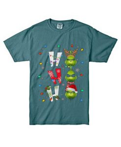 Ho Ho Ho Merry The Grinch Christmast Blue SpourceTshirts