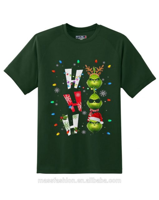 Ho Ho Ho Merry The Grinch Christmast Green Tshirts