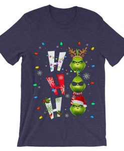 Ho Ho Ho Merry The Grinch Christmast Purple Tshirts