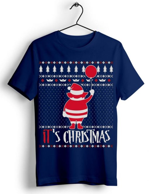 It is Chirtsmas Blue Navy Tshirts