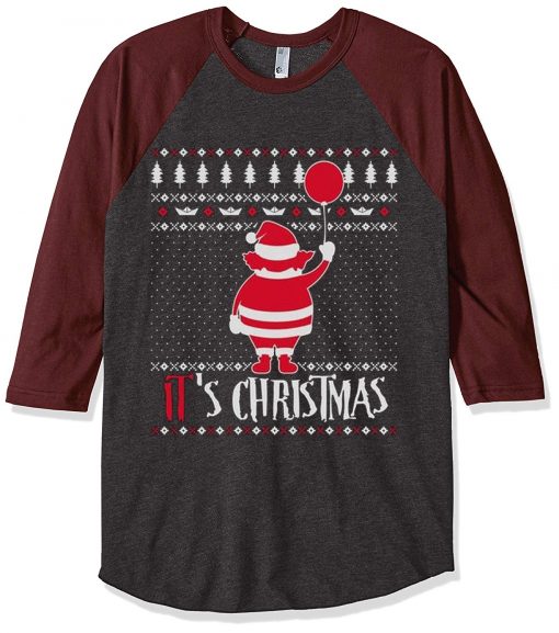 It is Chirtsmas Grey Brown Raglan Tshirts