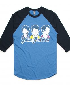 Jonas Brothers Happiness Begins Tour Fans Happiness Gift Black Blue Black Sleeves Raglan Tees