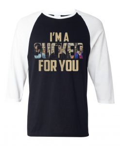 Jonas Brothers i’m a sucker for you Black White Sleeves Raglan T shirts