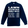 Lawn Mowing Hourly Rates Price List Grass Blue Navy Sweatshirt