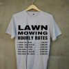 Lawn Mowing Hourly Rates Price List Grass Light Grey -Shirt