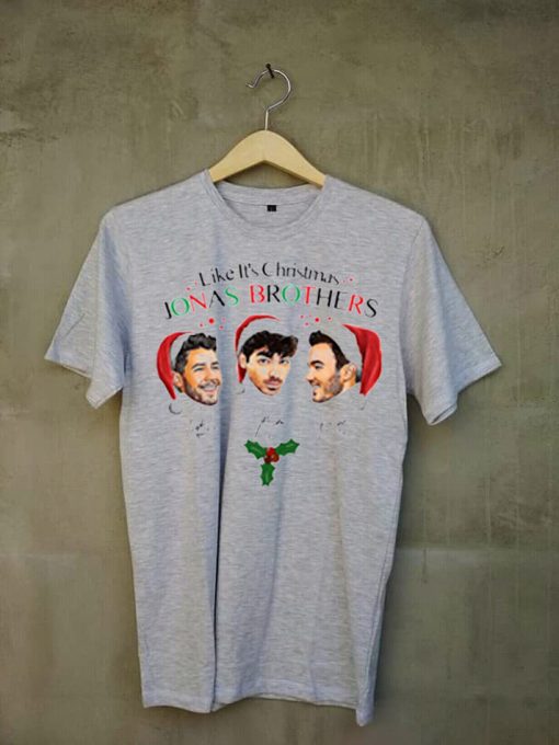 Like It's Christmas Jonas Brothers Grey Tshirts