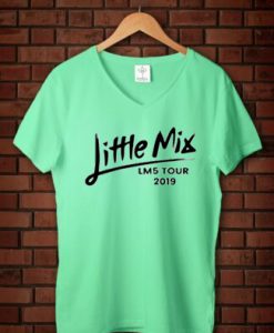 Little Mix green mint v neck woman tees